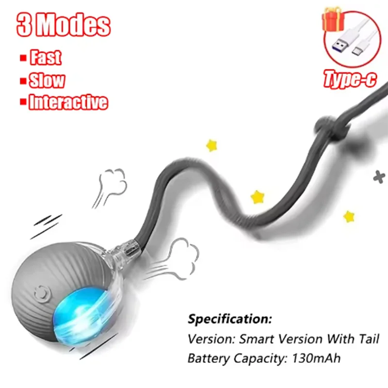 Intelligent interactive cat & dog ball long-lasting