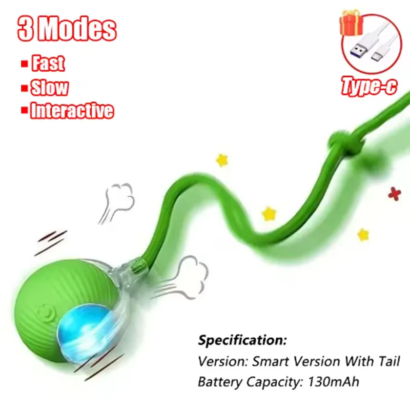 Intelligent interactive cat & dog ball long-lasting